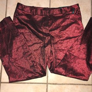 Black with red pants.